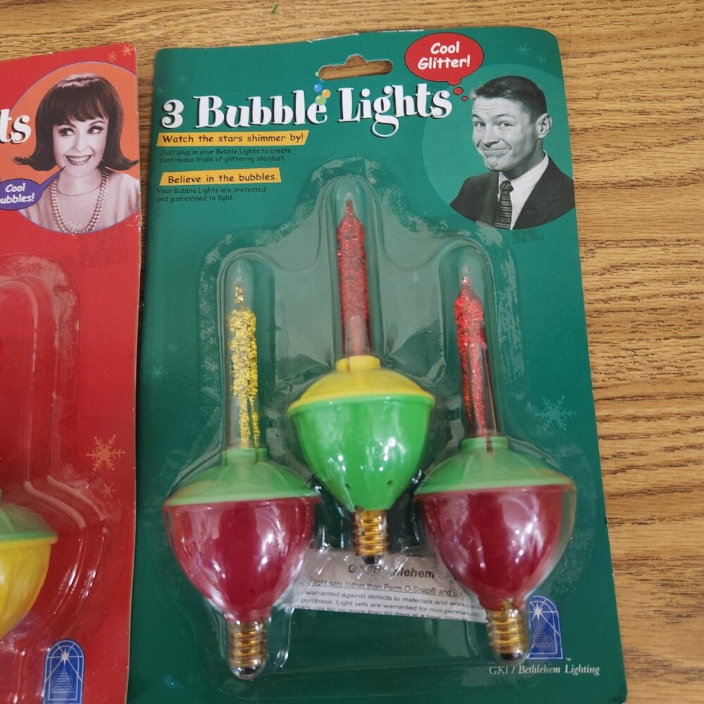 Bubble Lights 2 Pack Replacement Bulbs One Glitter pack one bubble light - Picture 3 of 4